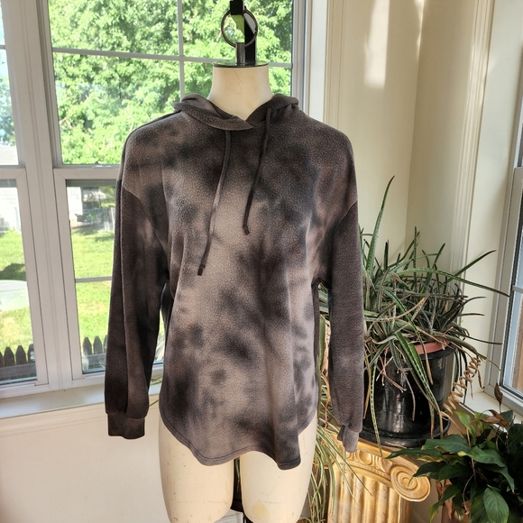 Blu Pepper Open Back Tye-Dye Long Sleeve Women's Hooded Sweatshirt Size - Picture 3 of 8